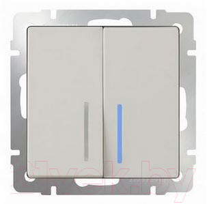 Выключатель Werkel WL03-SW-2G-LED / a030807 - фото