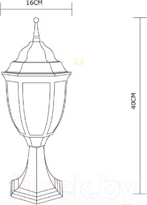 Светильник уличный Arte Lamp Pegasus A3151FN-1BN
