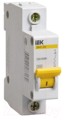 Выключатель автоматический IEK ВА 47-29 1Р 1А 4.5кА С - фото