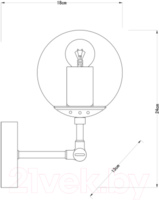 Бра Arte Lamp Bolla A1664AP-1CC