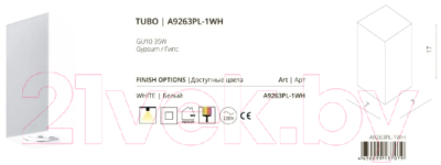 Точечный светильник Arte Lamp Tubo A9263PL-1WH
