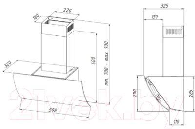 Вытяжка наклонная Akpo Clarus Eco 60 WK-4