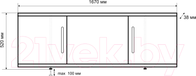 Экран для ванны Emmy Соната 170