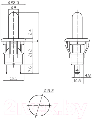 Кнопка для пульта Rexant ON-OFF 36-3021