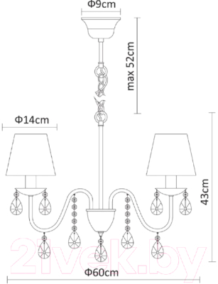 Люстра Arte Lamp Melisa A9123LM-5CC