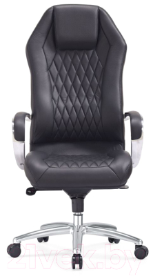 Кресло офисное Бюрократ Aura (кожа черный)