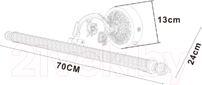 Подсветка для картин и зеркал Arte Lamp Bari A6712AP-1AB
