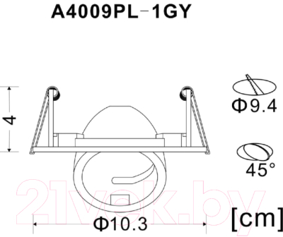 Точечный светильник Arte Lamp Accento A4009PL-1GY