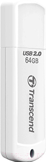 Usb flash накопитель Transcend JetFlash 370 64GB White (TS64GJF370) - фото