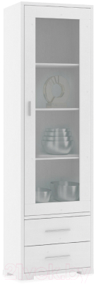 Шкаф-пенал с витриной Dipriz Мэдисон / Д.1151.1 - фото