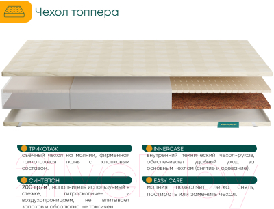 Наматрасник ортопедический Фабрика сна Топпер Т-6 150x200