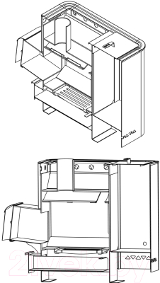 Печь-каменка Сибирь Cо встроенным баком