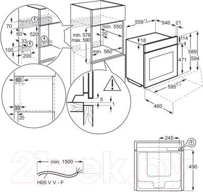 Электрический духовой шкаф Electrolux OKE5C71V