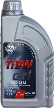 Моторное масло Fuchs Titan GT1 PRO 2312 0W30 / 601423789 - фото