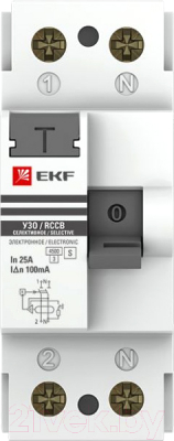 Устройство защитного отключения EKF Basic ВД-40 2P 40А 30мА / elcb-2-40-30e-sim - фото