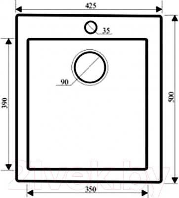 Мойка кухонная GRANULA GR-4201 (базальт)