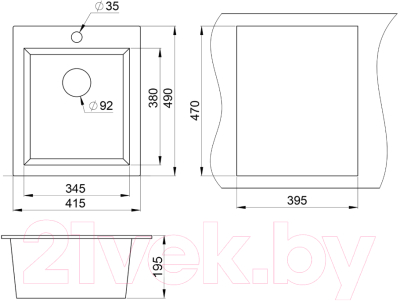 Мойка кухонная GRANULA GR-4201