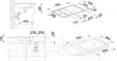 Мойка кухонная GRANULA GR-7802 (пирит)