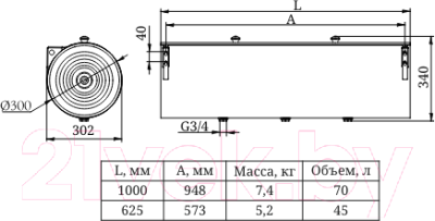 Бак для печи ТМФ Цеппелин