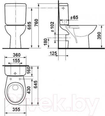 Унитаз напольный Jika Zeta 8253960002429