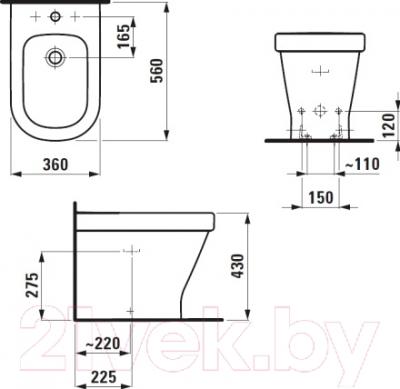 Биде напольное Laufen LB3 8326810003021