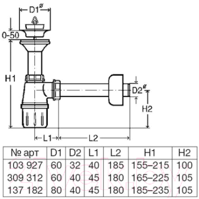 Сифон Viega 103927