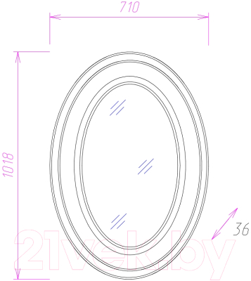 Зеркало Onika Адель 70.01 (207030)
