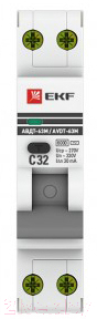 Дифференциальный автомат EKF PROxima АВДТ-63М 25А/30мА / DA63M-25-30 - фото