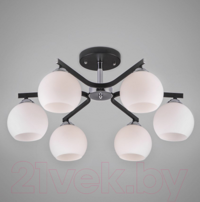 Люстра Евросвет 30145/6 (хром/венге) - фото