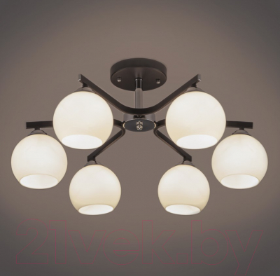 Люстра Евросвет 30145/6 (хром/венге)