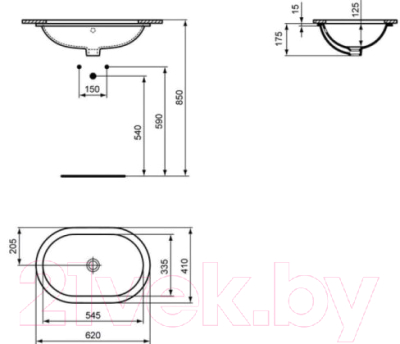 Умывальник Ideal Standard Connect E505001