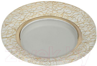 Точечный светильник ЭРА DK80 WH-GD / Б0019576 - фото