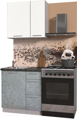 Кухонный гарнитур Интерлиния Мила Пластик 0.8 А - фото