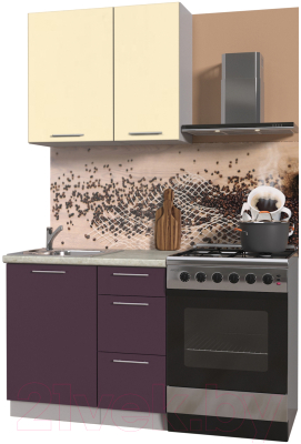 Готовая кухня Интерлиния Мила Пластик 0.9 А - фото