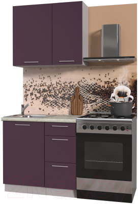 Готовая кухня Интерлиния Мила Пластик 0.9 А - фото