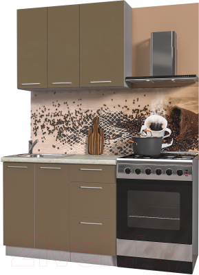 Готовая кухня Интерлиния Мила Пластик 1.0 А - фото