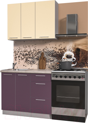Готовая кухня Интерлиния Мила Пластик 1.0 А - фото