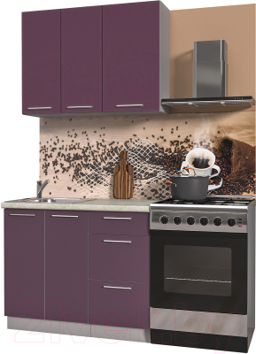 Готовая кухня Интерлиния Мила Пластик 1.0 А - фото