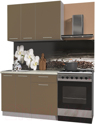 Готовая кухня Интерлиния Мила Пластик 1.1 А - фото