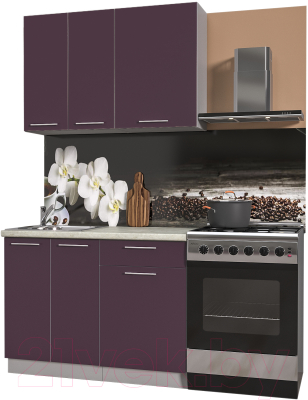 Готовая кухня Интерлиния Мила Пластик 1.1 А - фото
