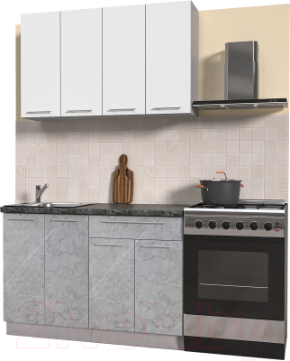 Кухонный гарнитур Интерлиния Мила Пластик 1.2 А - фото