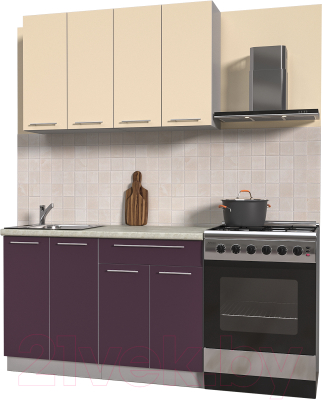 Готовая кухня Интерлиния Мила Пластик 1.2 А - фото