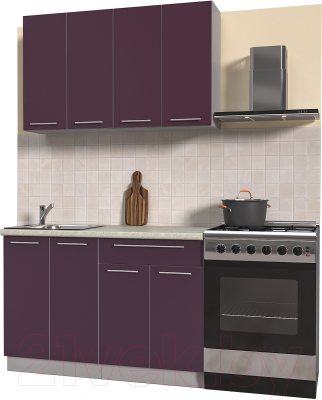 Готовая кухня Интерлиния Мила Пластик 1.2 А - фото
