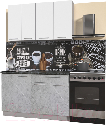 Кухонный гарнитур Интерлиния Мила Пластик 1.3 А - фото