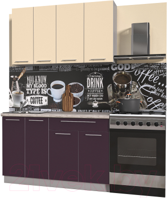 Готовая кухня Интерлиния Мила Пластик 1.3 А - фото