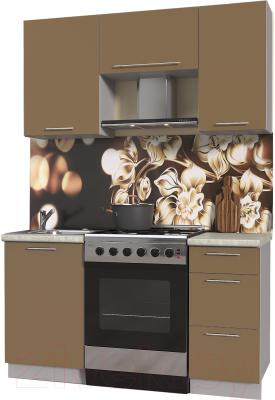 Готовая кухня Интерлиния Мила Пластик 1.5 А - фото