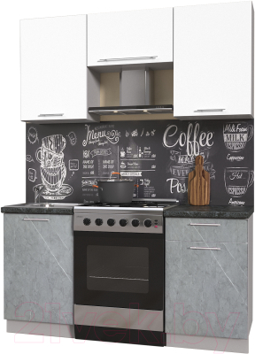 Кухонный гарнитур Интерлиния Мила Пластик 1.6 А - фото