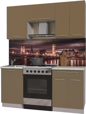 Готовая кухня Интерлиния Мила Пластик 1.7 А - фото