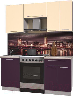 Готовая кухня Интерлиния Мила Пластик 1.7 А - фото