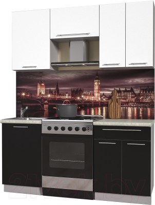 Готовая кухня Интерлиния Мила Пластик 1.7 А - фото